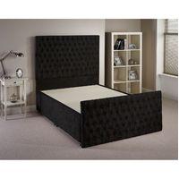 provincial black kingsize bed frame 5ft with 2 drawers