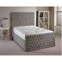 Provincial Silver Superking Bed and Mattress Set 6ft with 4 drawers