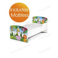 PriceRightHome Jungle Exclusive Design Toddler Bed with Deluxe Foam Mattress