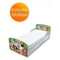 PriceRightHome Jungle Toddler Bed with Underbed Storage and Fully Sprung Mattress
