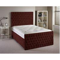 provincial mulberry small double bed and mattress set 4ft with 2 drawe ...