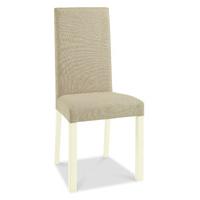 provence two tone upholstered dining chairs pair