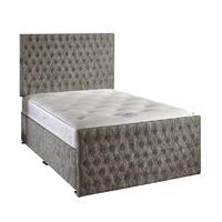 Provincial Silver Small Double Bed and Mattress Set 4ft no drawers
