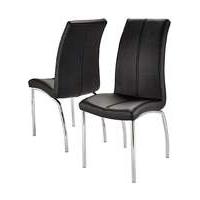 Primo Pair of Faux Leather Dining Chairs