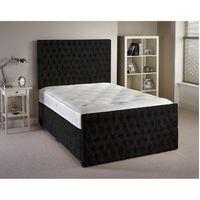 Provincial Black Small Single Bed and Mattress Set 2ft 6 with 2 drawers