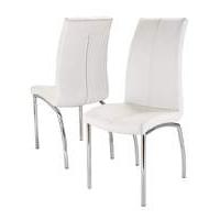 Primo Pair of Faux Leather Dining Chairs
