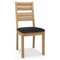 provence oak slatted dining chairs pair