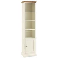 provence two tone narrow bookcase with cupboard