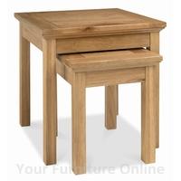 provence oak nest of lamp tables