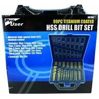 pro user bb db180 hss drill bit set blue