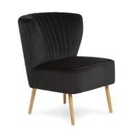 prestwick armchair and footstool black