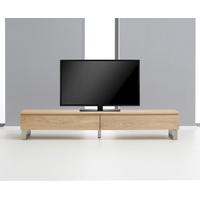 Pristina 180cm Oak and Chrome TV Unit