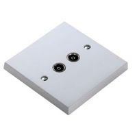 pro power standard screwed white plastic coaxial socket