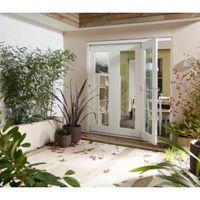 pre finished white glazed folding sliding patio doors h2105mm w3005mm