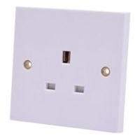 Pro Power 13A White Unswitched Single Socket