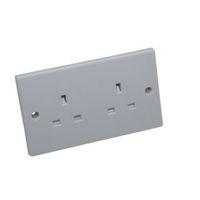 Pro Power 13A White Unswitched Double Socket