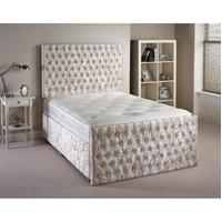 Provincial Cream Double Bed and Mattress Set 4ft 6 with 2 drawers