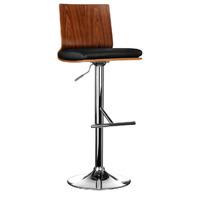 Premier Housewares Walnut Wood Bar Chair Black