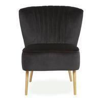 Prestwick Armchair and Foot Stool, Black