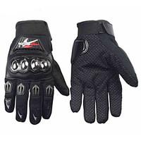 PRO-BIKER Professional Skid-Proof Full Finger Stainless Steel Motorcycle Racing Gloves