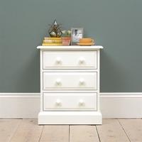 Provence Painted 3 Drawer Wide Bedside Chest