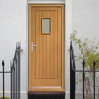 Prefinished Chancery External Oak Door, Decorative Double Glazing