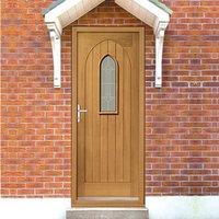 Prefinished Westminster External Oak Door, Decorative Double Glazing