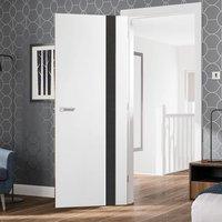 Praiano White and Dark Grey Flush Door - Prefinished