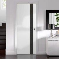 Praiano White and Dark Grey Flush Fire Door 30 Minute Fire Rated - Prefinished