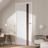 Praiano White and Walnut Flush Door - Prefinished