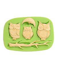 Promotional Giveaways Silicone 3D Cake Decorative Molds Owls Color Random Color Random
