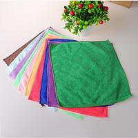 Practical Small Wash Up Square Towel Ultrafine Fiber Multi-function Random Colour