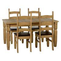 Premiere Corona 4 Seater Dining Set Brown