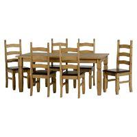 Premiere Corona 6 Seater Dining Set Brown