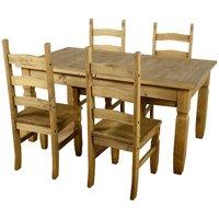 Premiere Corona Extending 4 Seater Dining Set Wooden Seat