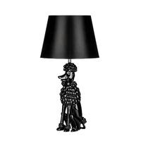 Premier Housewares Poodle Table Lamp with Black Fabric Shade