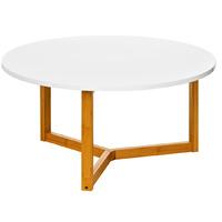 premier housewares round coffee table with bamboo legs