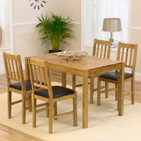 promo solid oak dining table and 4 promo chairs