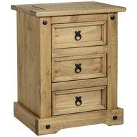 Premiere Corona 3 Drawer Bedside Chest