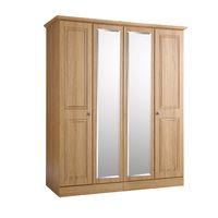 princeton wiltshire 4 door centre mirror wardrobe