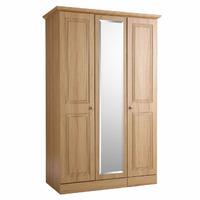 princeton wiltshire 3 door centre mirror wardrobe