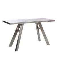 Presto Console Table In Concrete Effect With Brushed Steel Legs