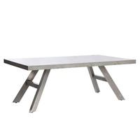 Presto Coffee Table In Concrete Effect With Brushed Steel Legs