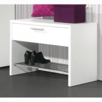 Primus Modern Shoe Rack Stand In White With Drawer