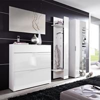 Primera Glass Front Hallway Furniture in White