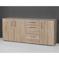 Prisma Sideboard In Sonoma Oak With 3 Doors And 3 Drawers