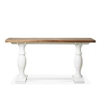 Preston console table in Mango wood & white
