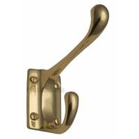 Projection Hat and Coat Hook Finish: Polished Brass