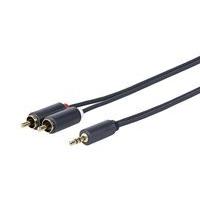 profusion PROMJRCA3 - 3.5MM - 2 X RCA M-M 3 Meter - High flexible jacket. - Double shieldings in cable. Gold plated connector - Warranty: 12Y