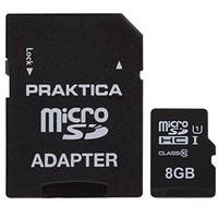 praktica 8 gb class 10 microsd card with sd adapter